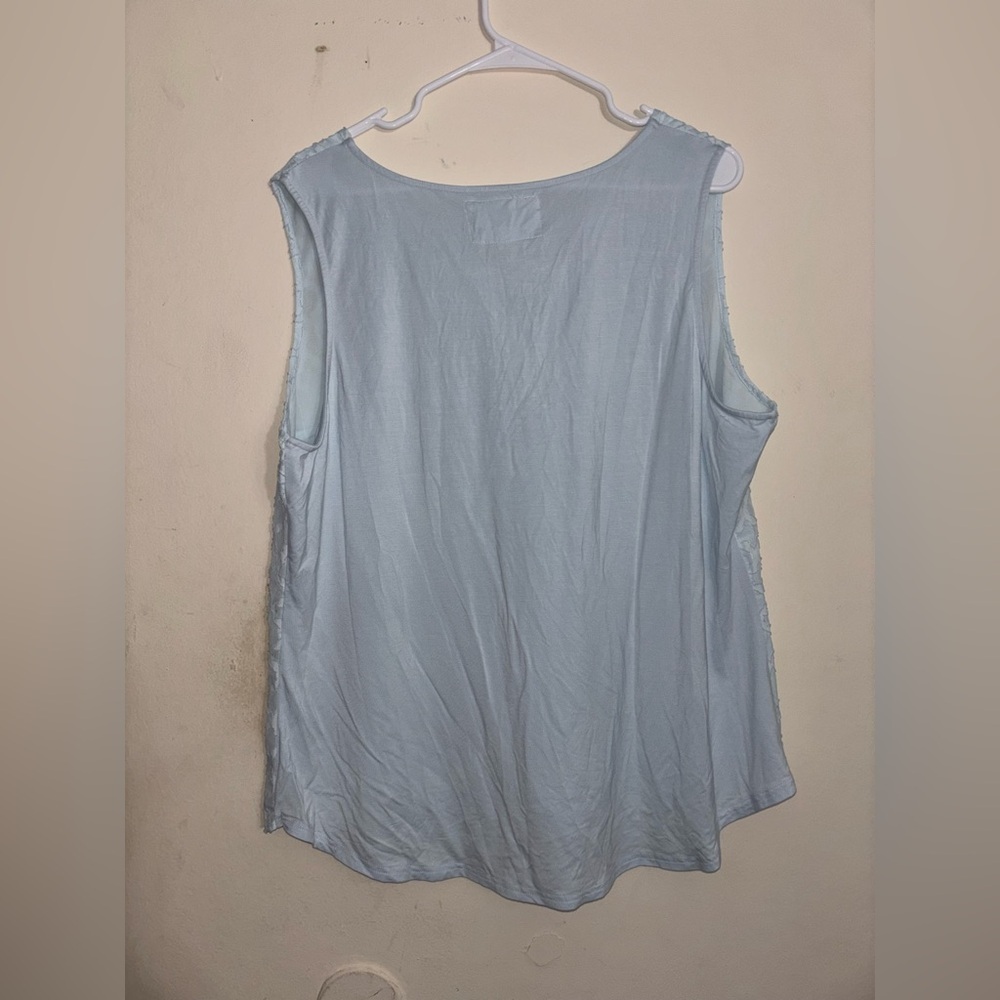 Market & Spruce sleeveless V-neck blouse, Light Blue, Size XXL - Picture 9 of 14
